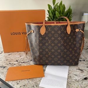 Authentic Louis Vuitton Monogram Canvas Neverfull MM Tote